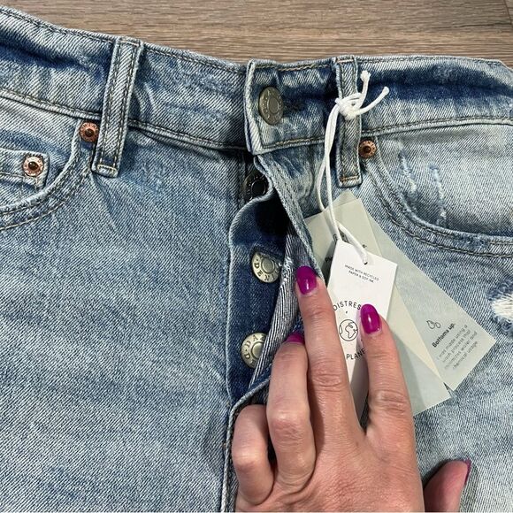 DAZE Bottom Line High Rise Vintage Shorts Distressed Fade 26 - Picture 5 of 10